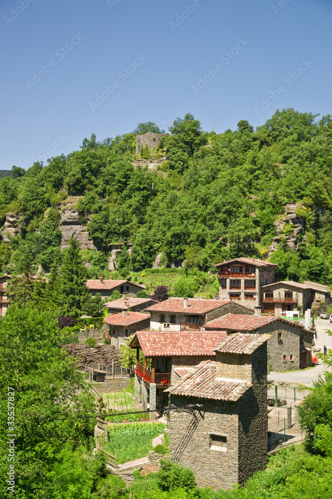 Rupit typical rural landscape of Catalonia, Spain
