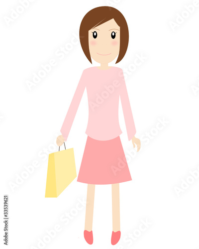 買い物する女性