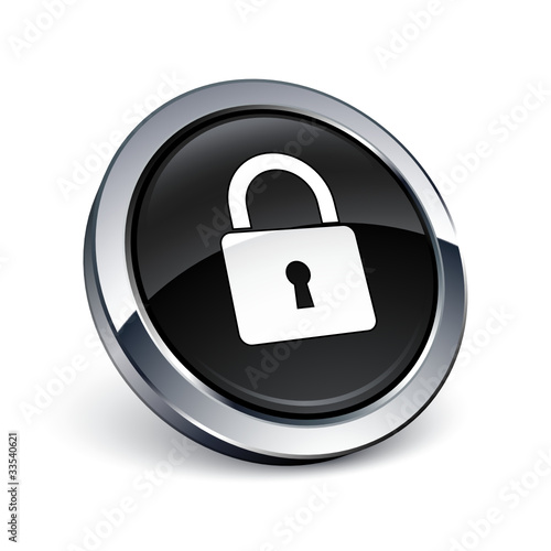 icône bouton internet cadenas sécurité