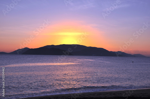 Landscape of sunrise at beach