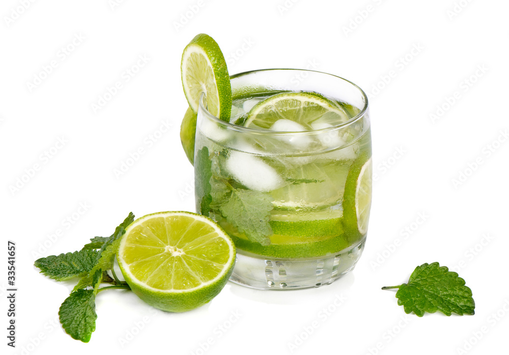 Mojito cocktail on white background Mojito cocktail on white background