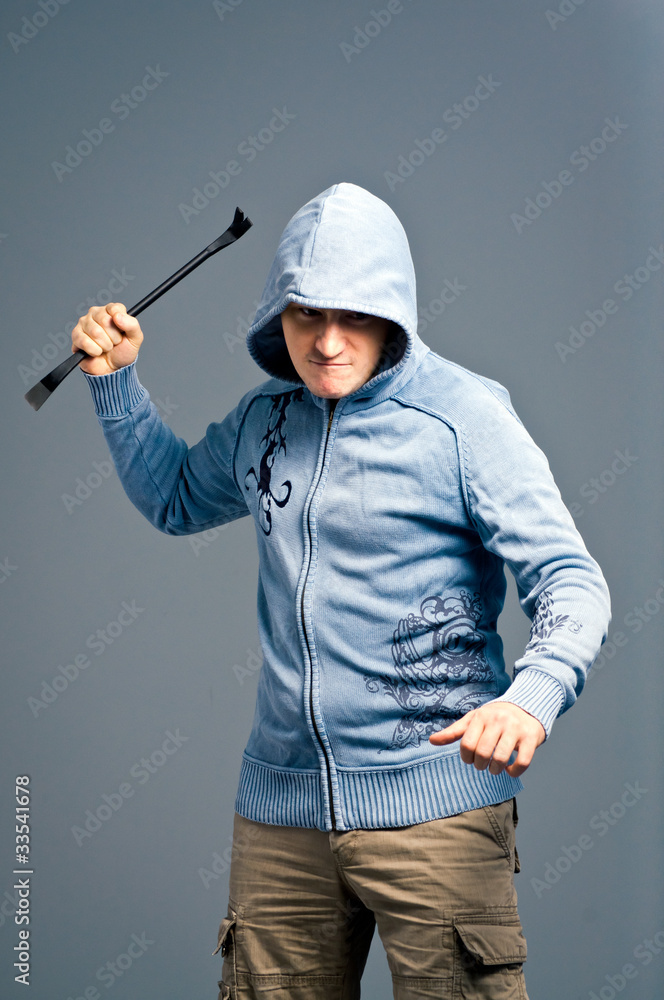 The aggressive bandit with a crowbar The aggressive bandit with a crowbar