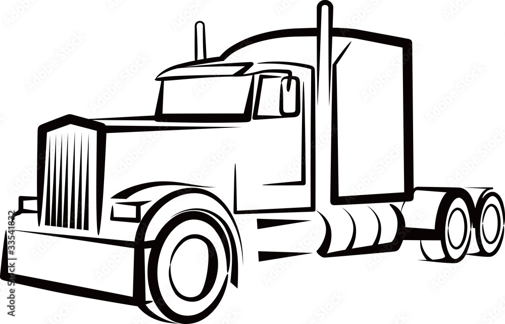 simple illustration with a truck