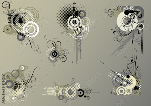 Set of grunge designs
