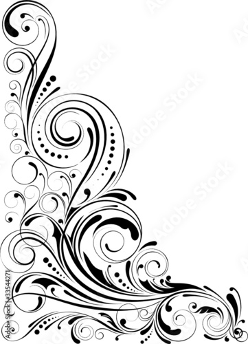 Swirl floral ornament