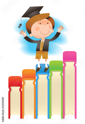 boy with books