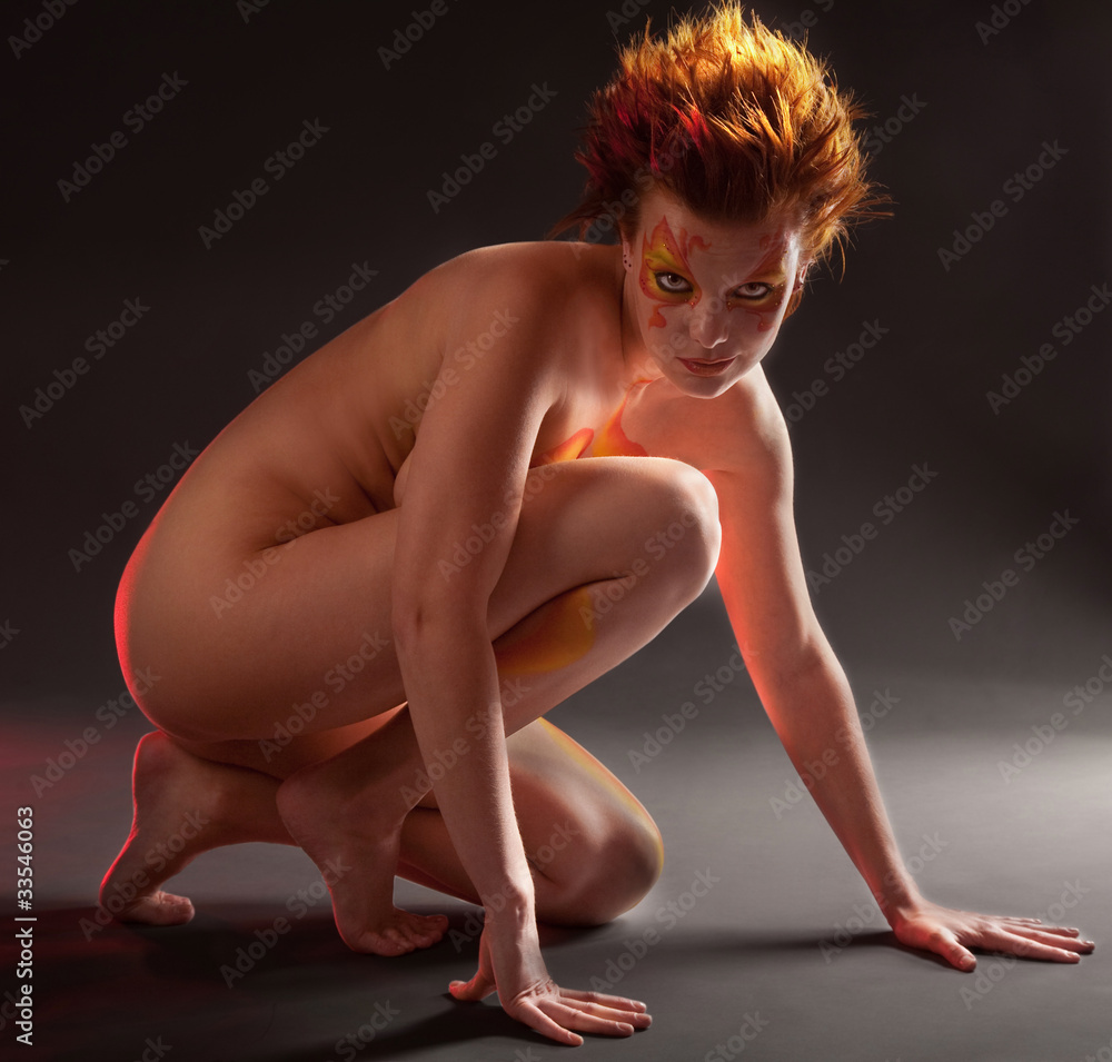 Fototapeta premium beautiful woman with make-up