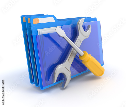 Fotografija Folder with tools.