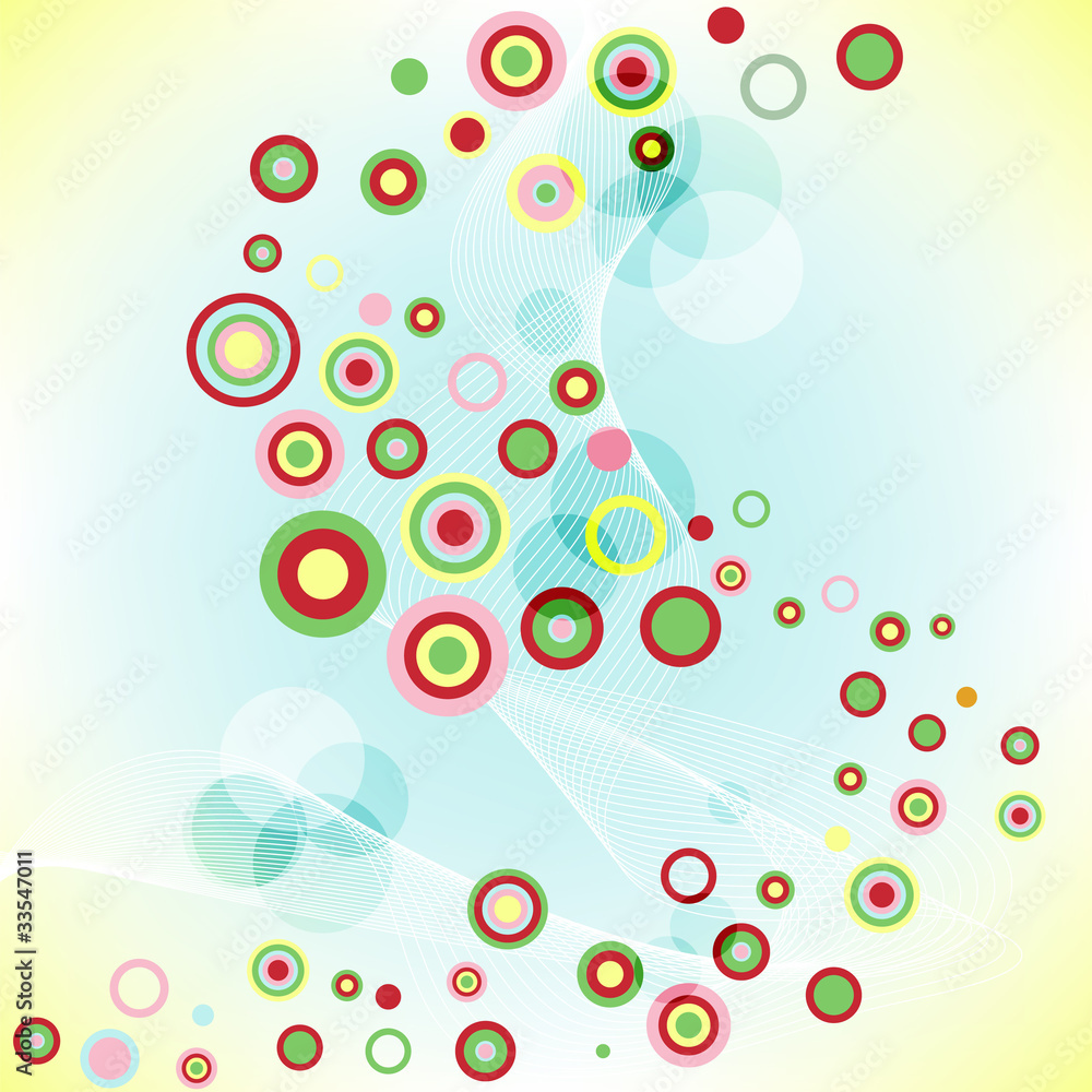Abstract colored background with circles. Abstract colored background with circles.