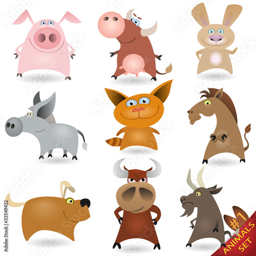 Cartoon animals set #1