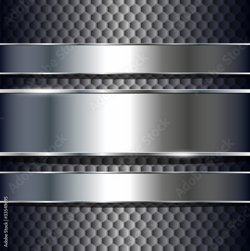 Abstract background metallic banners.