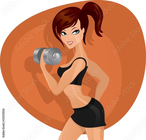 Sexy woman with weight