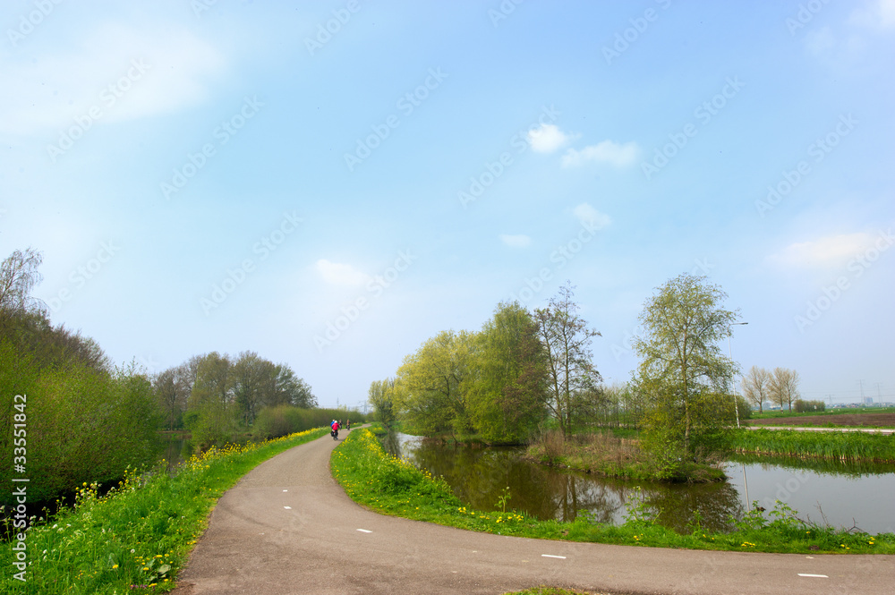 Dutch landscape with road