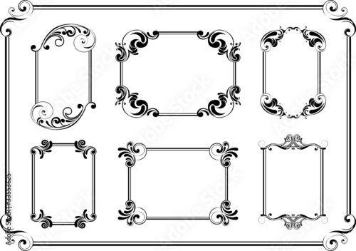 Set of black frame