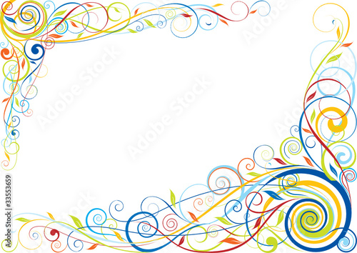 Swirl floral color design