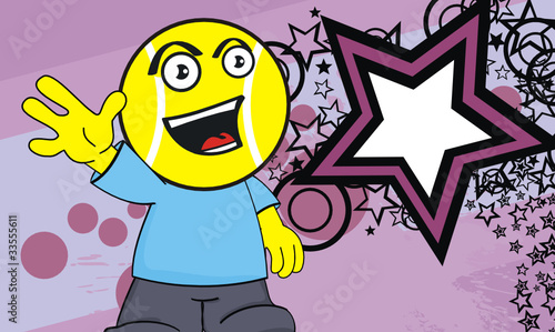 tennis kid cartoon background4