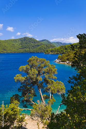 Lake at island Mljet in Croatia