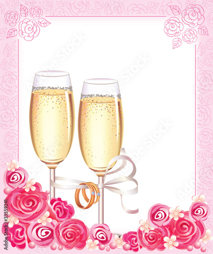 Wedding champagne glasses