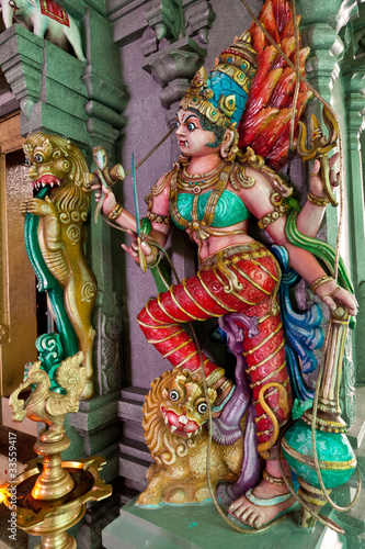 Woman sculpture in Dhoby Ghaut Temple, Penang Malaysia
