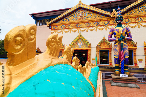 Sculpture at the Thai temple Wat Chayamangkalaram in Penang