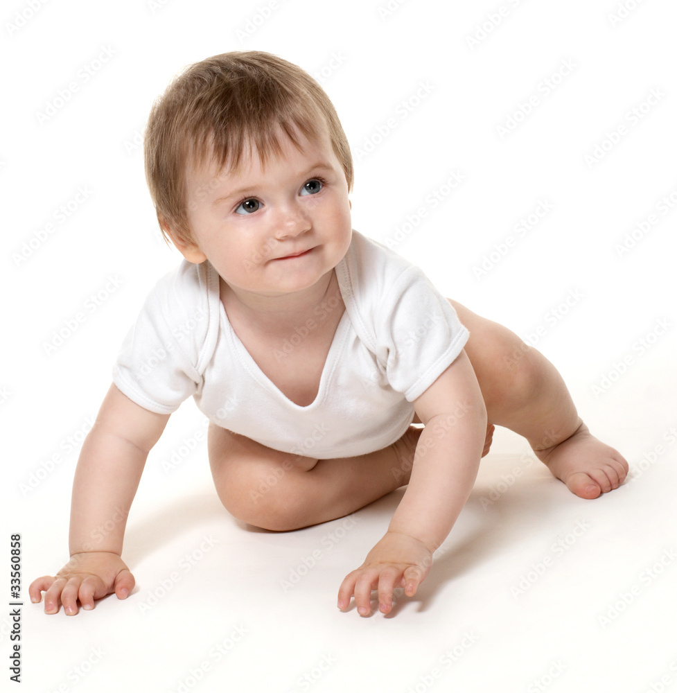 Portrait of a beautiful happy baby