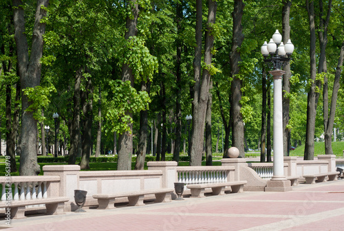 Public park in Minsk, Belarus