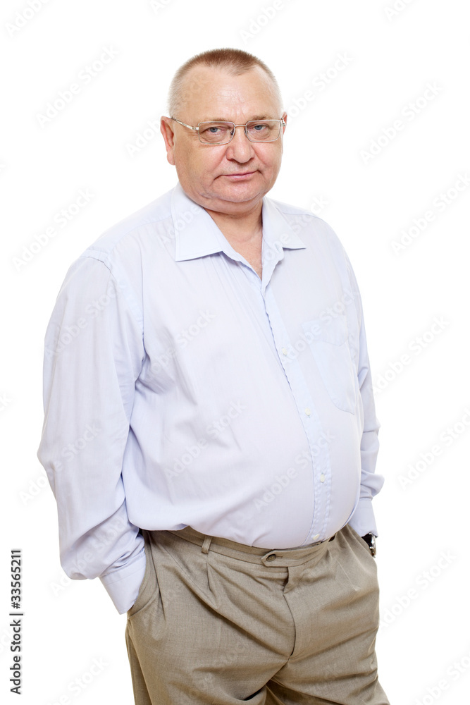 Serious middle aged businessman in glasses Serious middle aged businessman in glasses