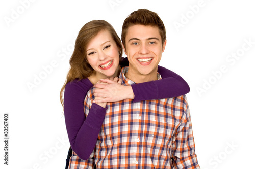 Young Couple Embracing