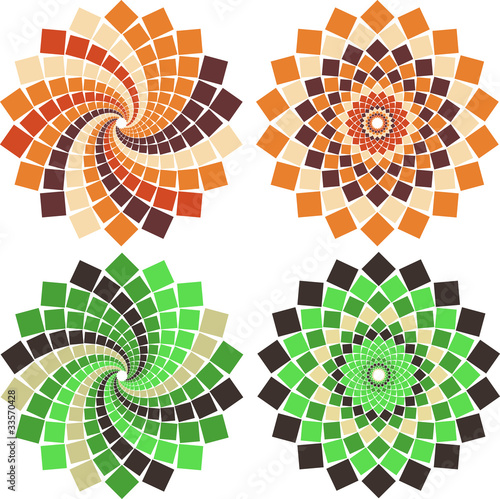 Vector mosaic flower