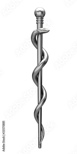 Staff of Aesculapius medical symbol