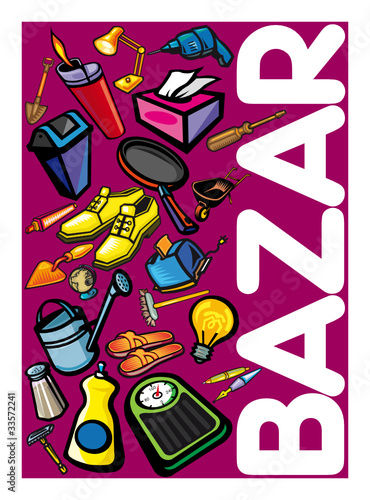 Bazar, solderie, discount, promo, magasin, commerce, objet