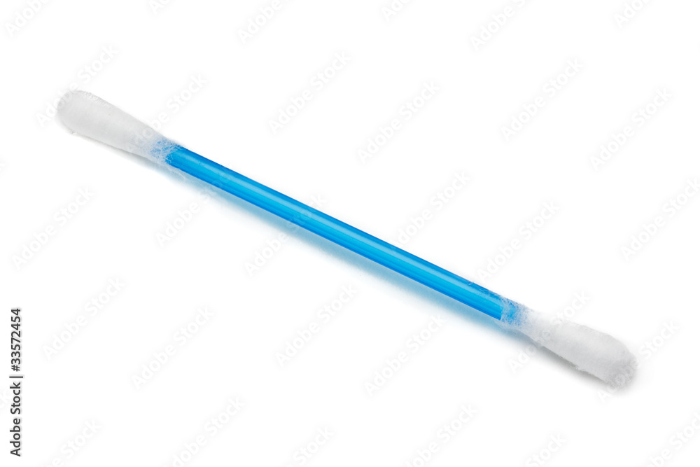 Cotton Swab On White