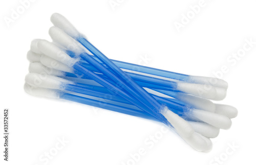 Cotton Swabs On White