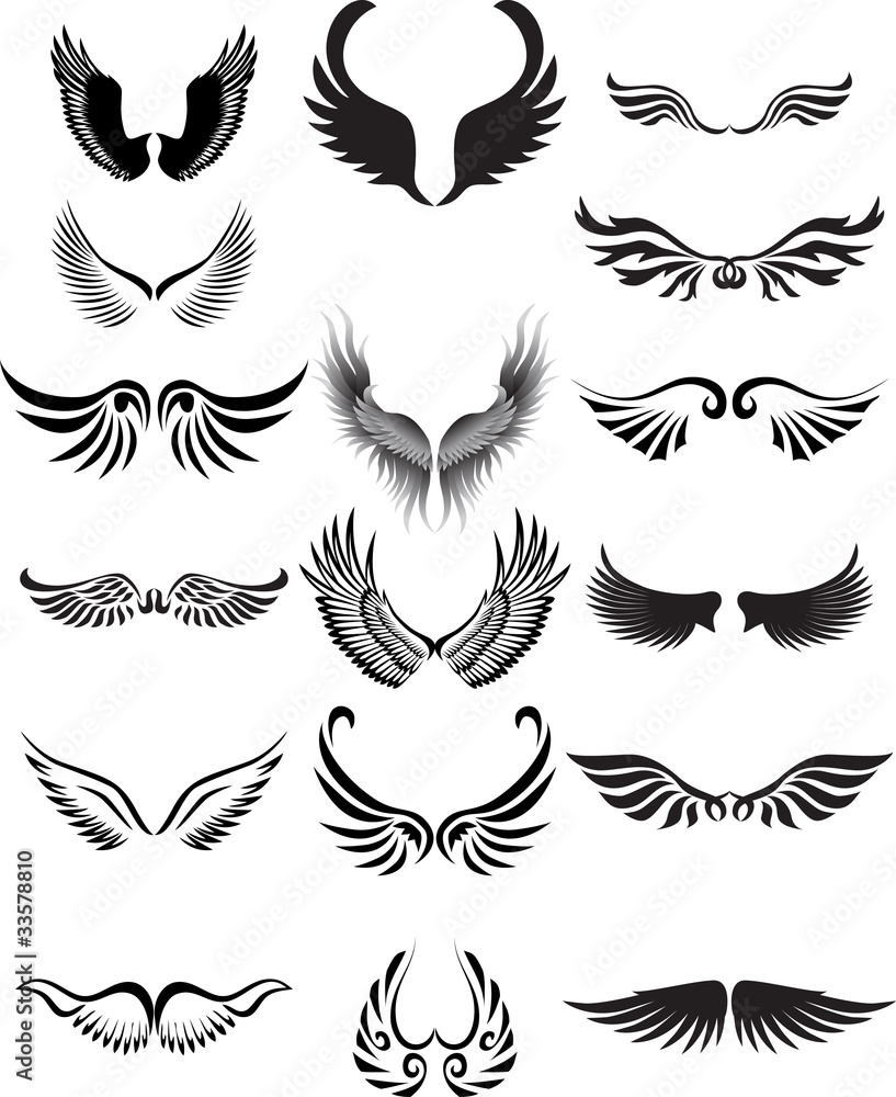 Wings silhouette collection Wings silhouette collection