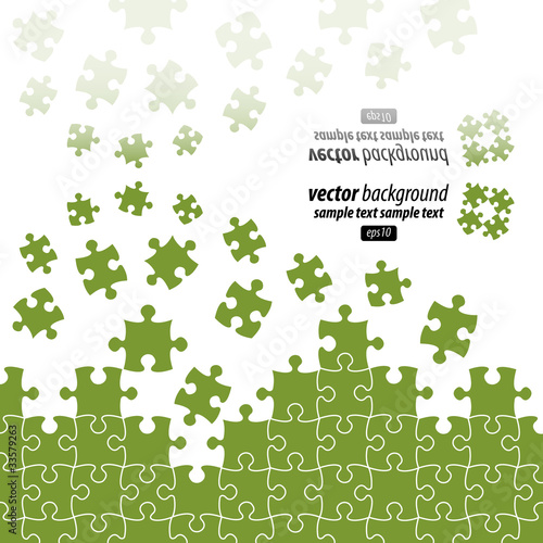 Puzzle pieces vector design reflected