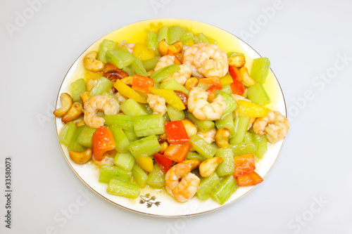 corn and shrimp in a plate