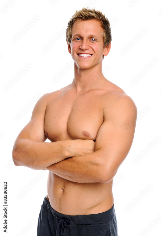 Confident young man in good shape