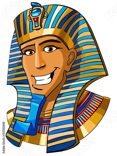 Fotografie, Obraz Egyptian pharaoh cartoon illustration