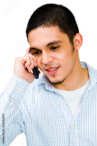 Man Talking On Mobile Phone