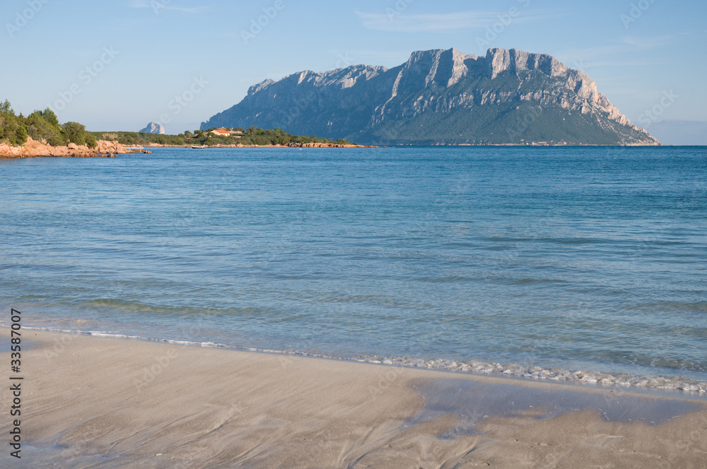 Sardinia, Italy: Porto Istana beach and Tavolara Island