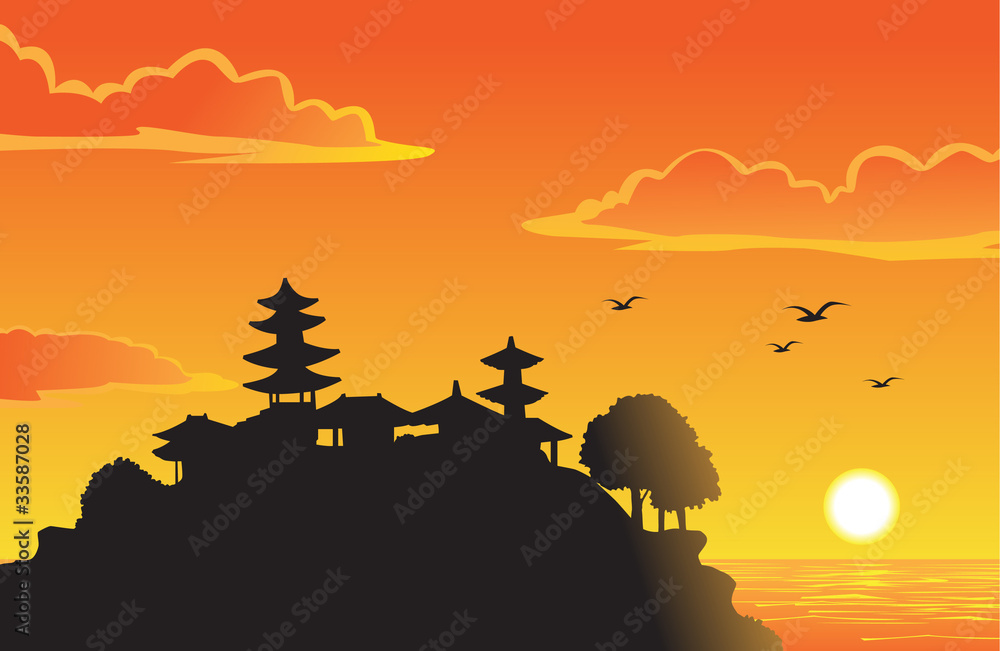 Naklejka premium Sunset Paradise