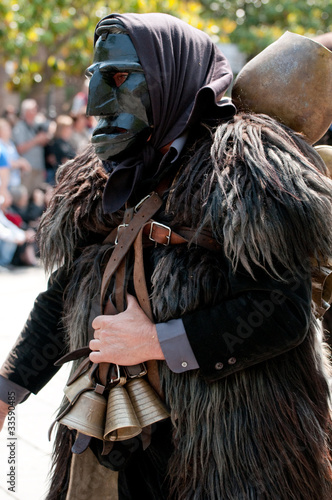 Sardinia, Italy:  Mamuthones mask of Mamoiada photo