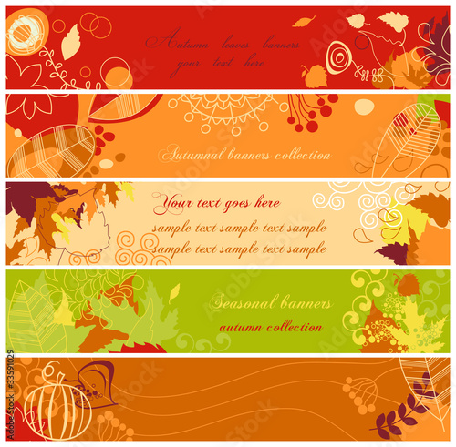 Autumn banners set
