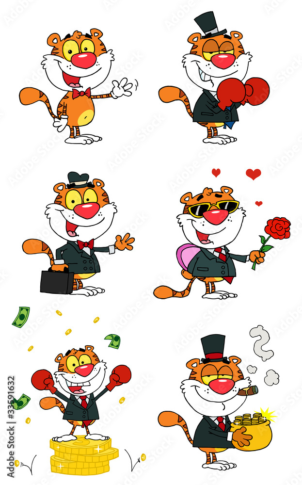 Cartoon Tiger-Vector Collection