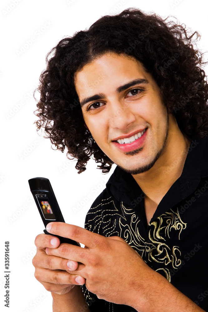 Man text messaging Man text messaging