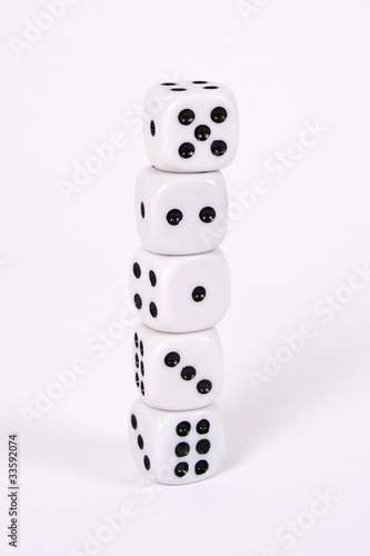 dice on white photo