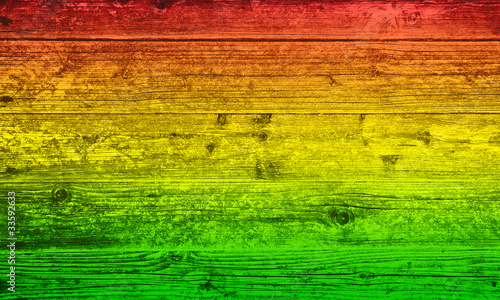 Holzbrett Hintergrund in Reggae-Farben