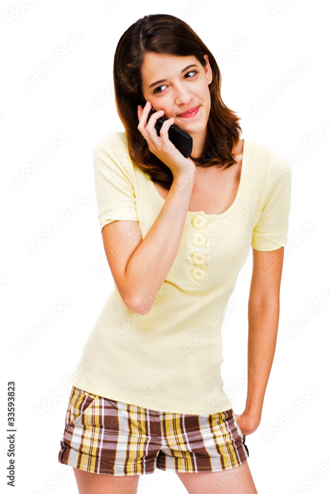 Young woman talking on mobile Young woman talking on mobile