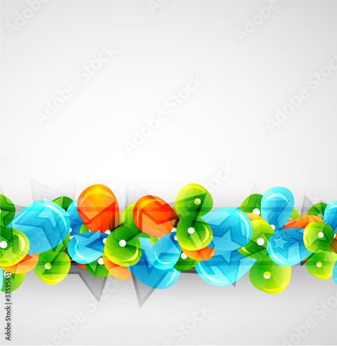 Abstract vector glass shapes background