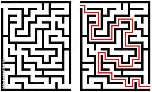Labyrinth mit Lösung